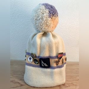 Ski Resort Pins On A Serac Ski Hat Unique Vintage